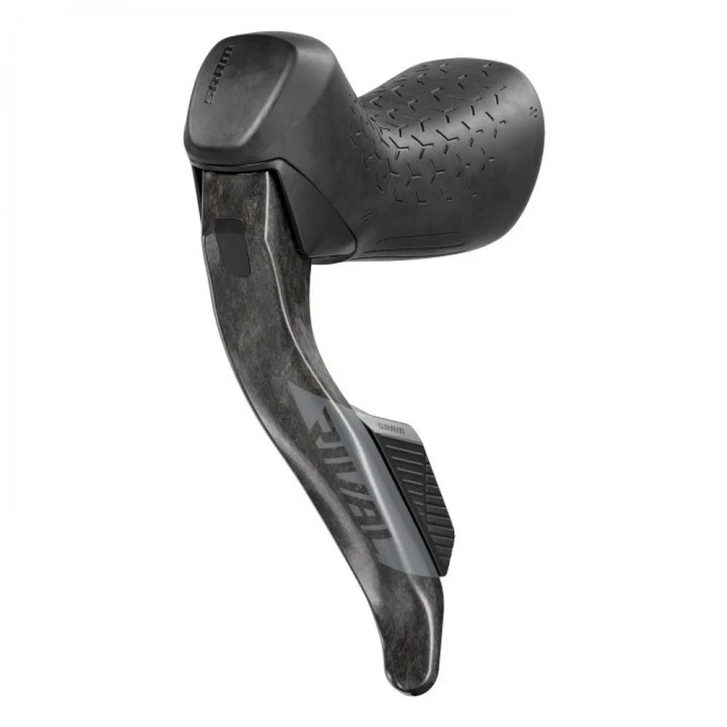 SRAM Scheibenbremse Scheibenbremse "Rival AXS E1"nHydraulisch - mit Schalthebel für Flat Mount schwarznBremshebel Carbon Schalthebel Kunststoff Edelstahl Kleinteile kabellos mit Airea Funkstandard programmierbar über die AXS App mit Griffweiteneinstellung