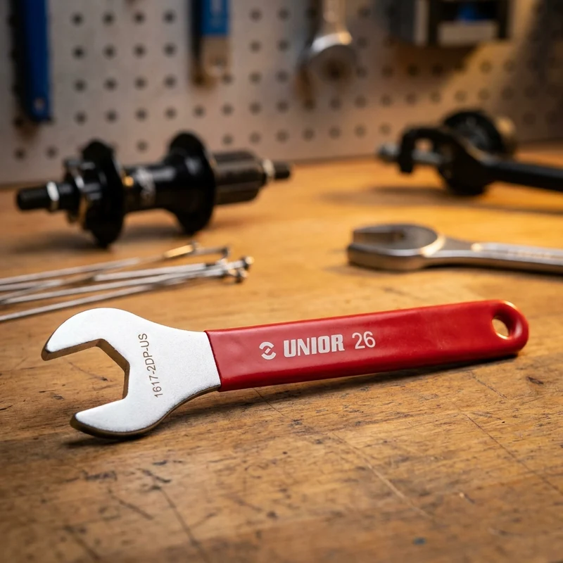 Unior 1617-2DP-US Konusschlüssel 26mm rot - Profi-Werkzeug für Fahrrad-Naben