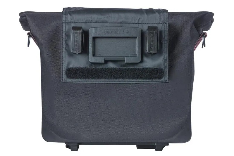 Basil Adapterplatte City MIK 2.0-KF-Hook Einzeltasche 11 Liter - wasserabweisende Fahrrad-Handtasche mit MIK- & Klickfix-Adapterplatte - Reflektor 19x30 5x26 5 cm - Fahrradhandtasche