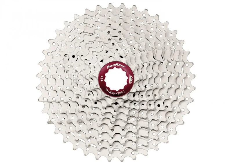 SunRace Kassette CSMX3 TAY 10-fach Wide Ratio Fluid Drive Plus 11-42 Zähne 11-13-15-18-21-24-28-32-36-42 Zähne silber