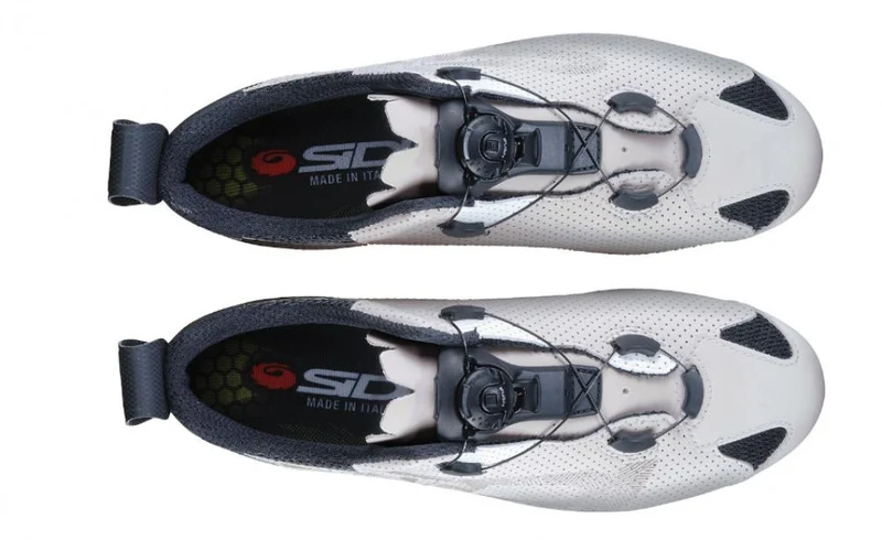 Sidi ROAD Tri-Sixty white 42 Weiß - leichter Triathlon-Rennradschuh mit Carbonsohle
