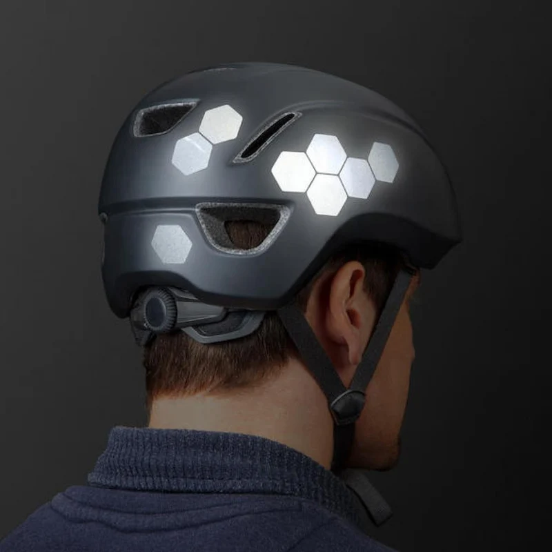 Luxshield Reflektor-Sticker Hexagon Größe Uni Schwarz - mehr Sicherheit im Stradenverkehr