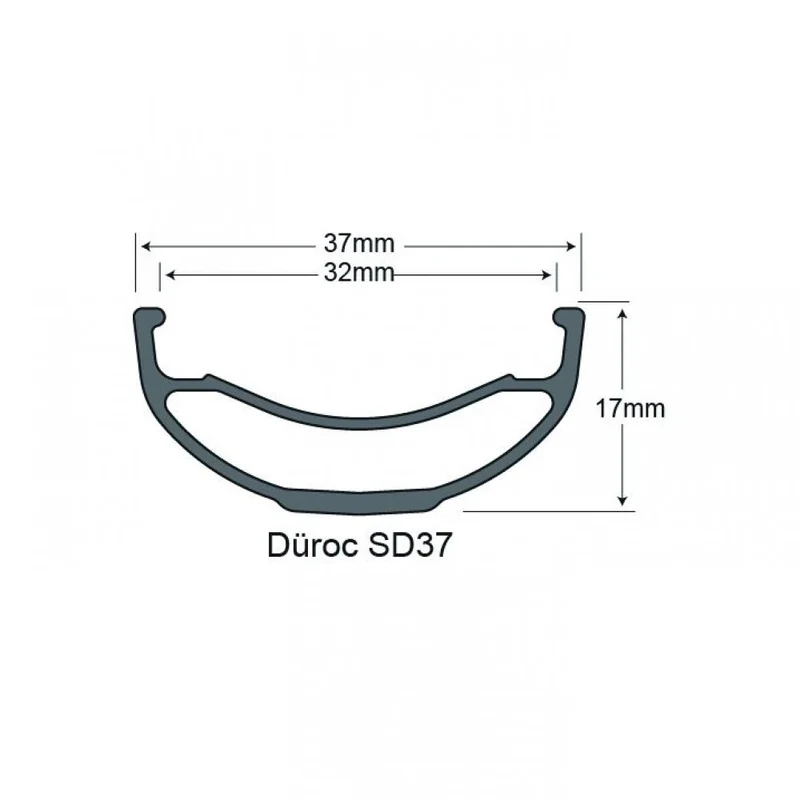 SUNringle Felge Düroc SD37 27,5" 28 Loch Schwarz - robuste Tubeless-Felge für Enduro & DH