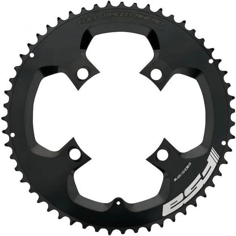 FSA Kettenblatt Road Powerbox Aero Pro 4-Arm 110 mm x 55 T Schwarz - Aerodynamisches Design mit Steighilfen