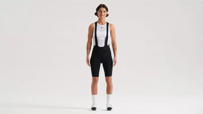 PRIME Damen Bib Short Trägerhose Schwarz Größe S - Premium Radsport Fahrradhose - Bekleidung