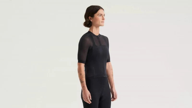 PRIME LT JERSEY SS WMN BLK M - Leichtes Damen Kurzarm Trikot Schwarz Größe M