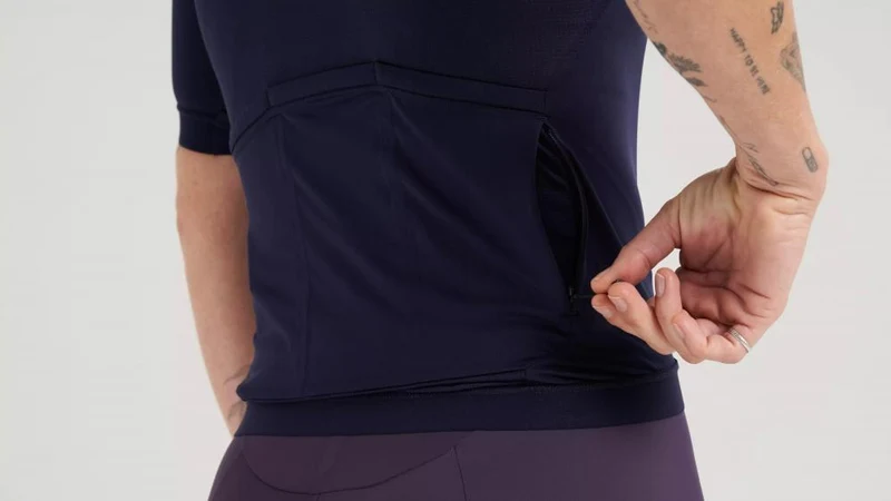 PRIME Damen Trikot Kurzarm Dunkelblau XL - Recyceltes Performance Jersey