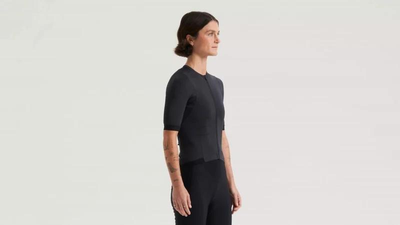 PRIME Damen Kurzarm Jersey Schwarz - Atmungsaktiv & Leicht für Radsport - Trikot