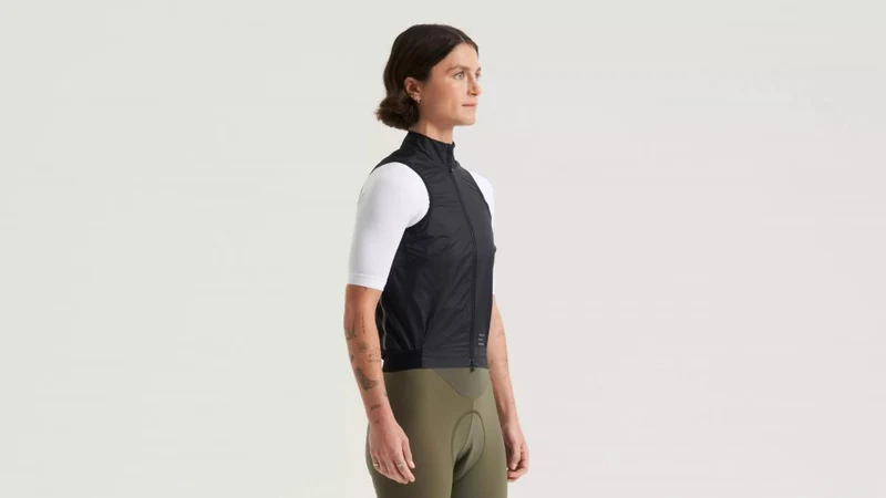 PRIME Windweste Damen Schwarz XL - Leichte Fahrradweste - Bekleidung