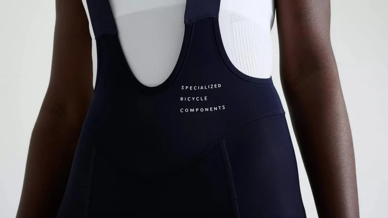 SBC FOUNDATION Damen Trägerhose Kurz - Navy Blau Größe S - Bibshort