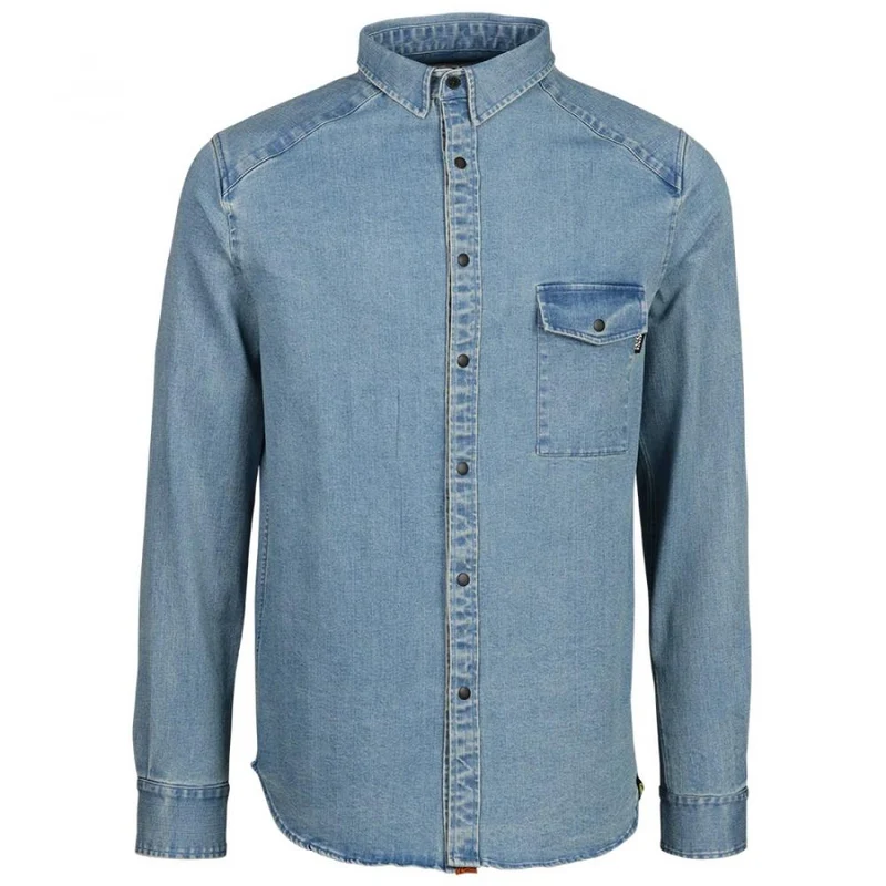 IXS Sports Division iXS Carve Digger Organic Denim Shirt XL Washed Blue - stylisches Bike- und Freizeit-Hemd