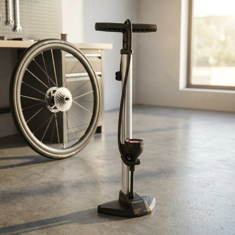 XLC Standpumpe PU-S05 11 bar mit Dualkopf Ø34mm Aluminium