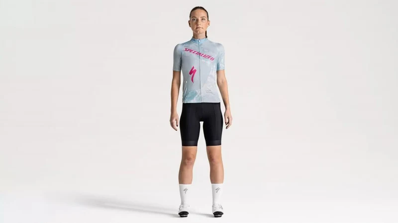 FOUNDATION SBC FOUNDATION GRAPHIC JERSEY SS WMN SEA/RBLPNK FOCAL L - Radtrikot kurzarm