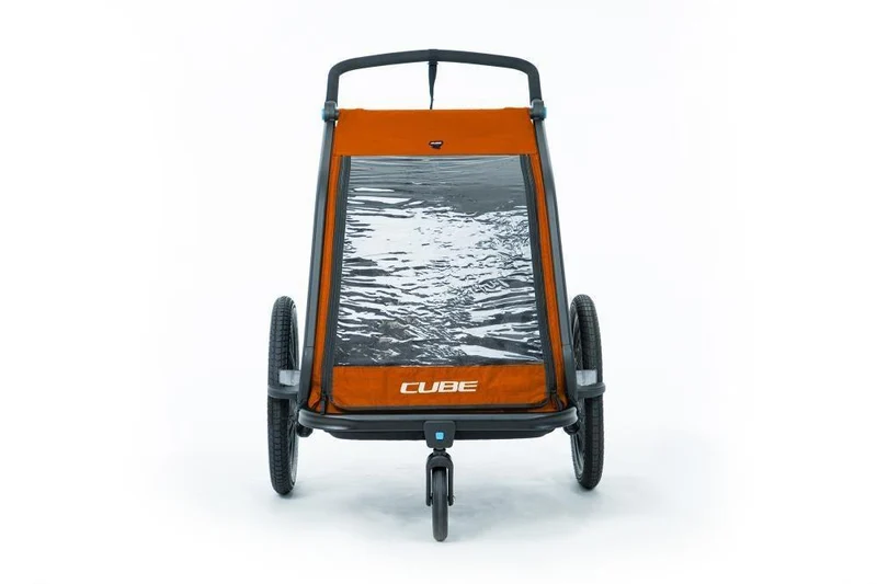 CUBE Kinder Fahrradanhänger Double CMPT X Actionteam gr grey'n'orange