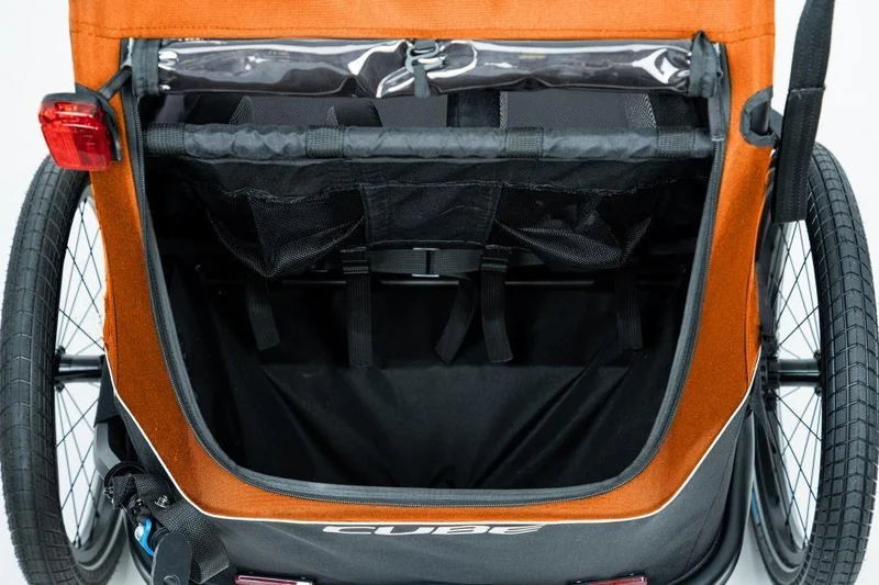 CUBE Kinder Fahrradanhänger Double CMPT X Actionteam gr grey'n'orange