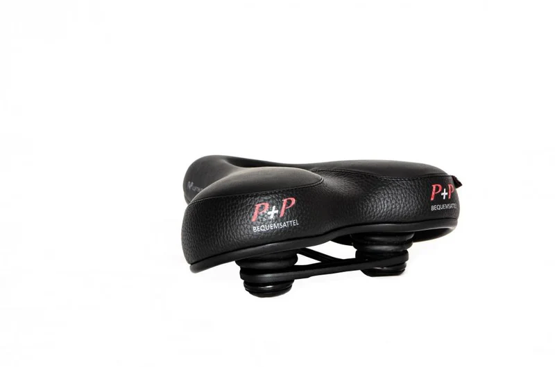 P&P Luftikus Neo Bequemsattel schwarz, Unisex  Ergonomischer Fahrradsattel mit Komfortpolsterung und Luftkammer, ideal für City- und Trekkingräder
