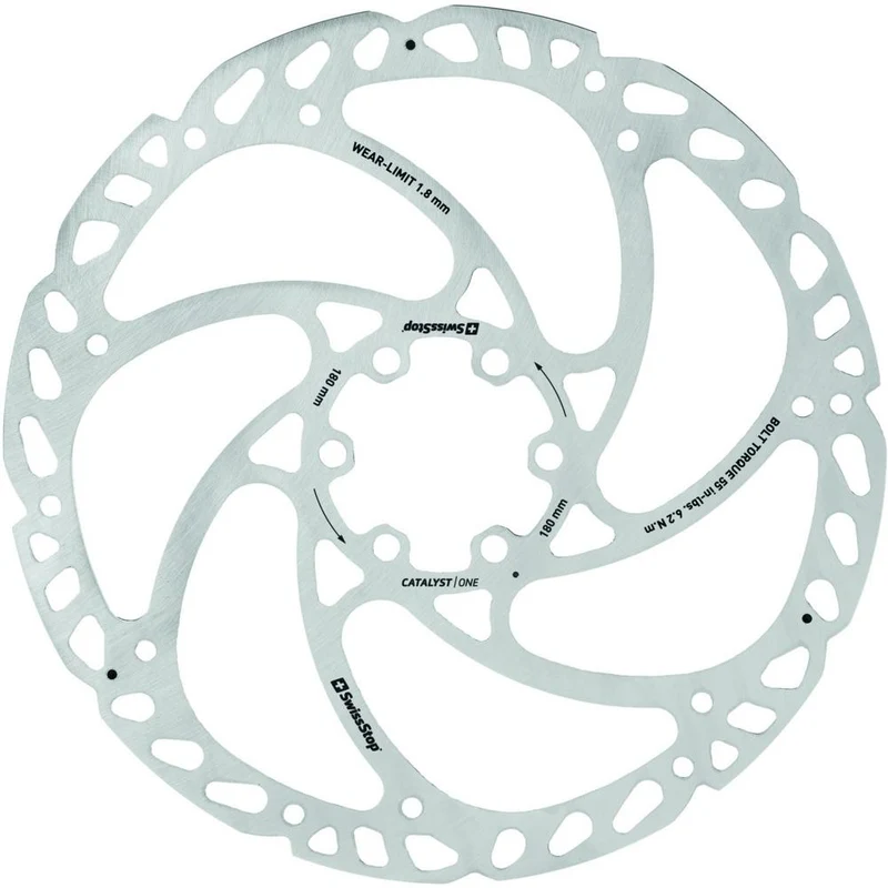SwissStop Catalyst One 6-Loch Bremsscheibe 1,95 mm - Einteilige Scheibe für maximale Leistung