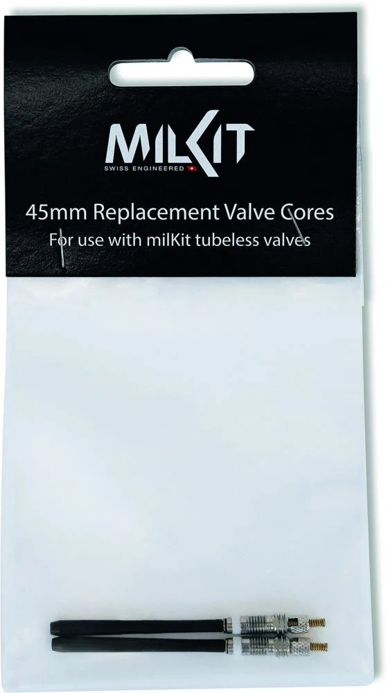 milKit Ventileinsatz Ersatz Valve Cores 45 mm - Tubeless Ventileinsätze 2er Set