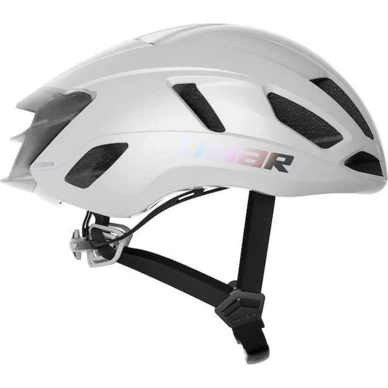 Limar Air Atlas + Mips Iridescent L Weiß - aerodynamischer Rennradhelm mit Top-Belüftung