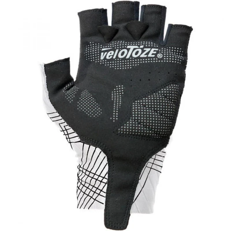 VeloToze Handschuhe Aero weiß M Weiß - aerodynamische Rennrad-Handschuhe mit Gelpolster