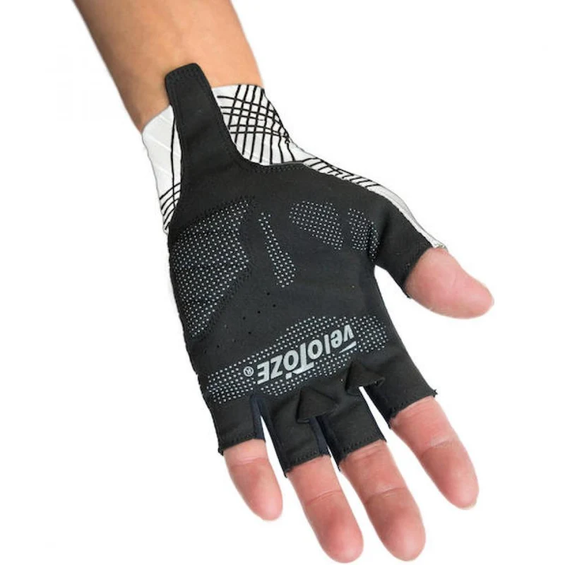 VeloToze Handschuhe Aero weiß M Weiß - aerodynamische Rennrad-Handschuhe mit Gelpolster