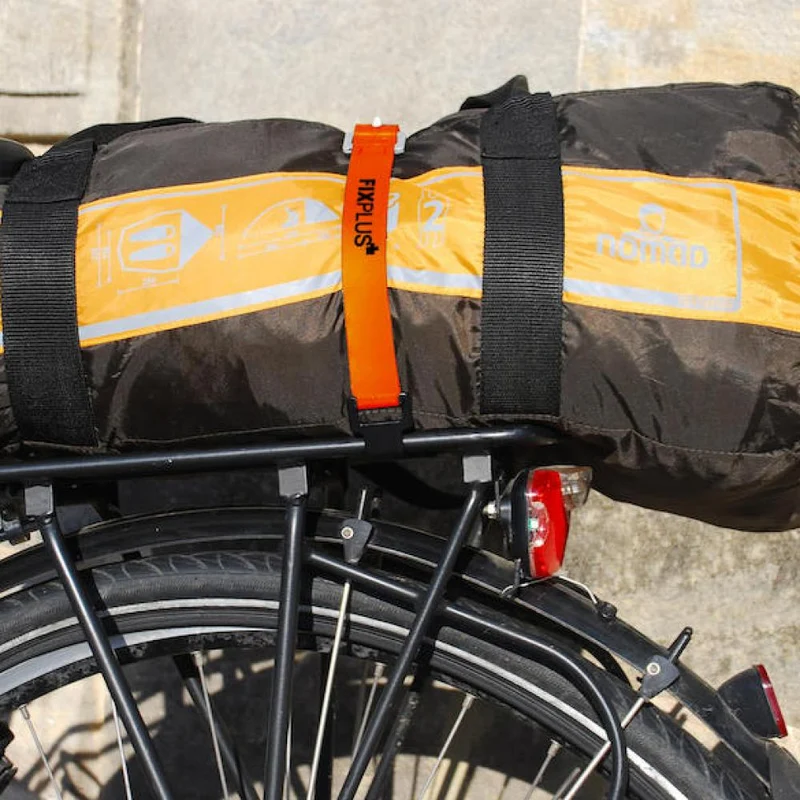 FixPlus Spannband Set Rack Pack 46 46 Orange/schwarz - sichere Gepäckbefestigung am Gepäckträger