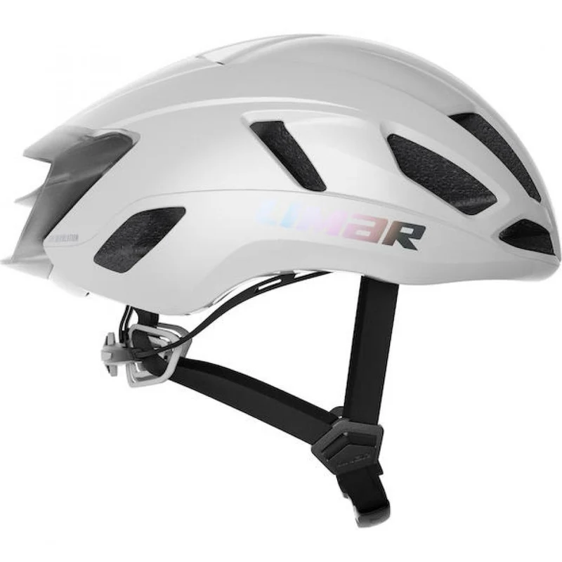 Limar Air Atlas Iridescent Matt White L Weiß - ultraleichter Aero-Rennradhelm mit Top-Belüftung