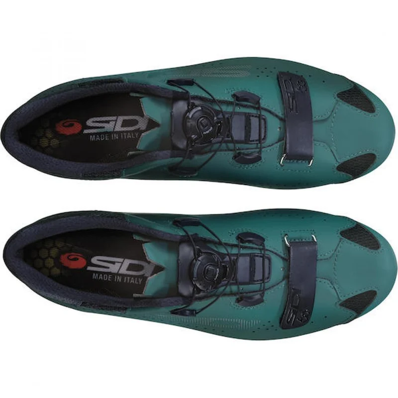Sidi ROAD Sixty green/black 45.5 Grün/schwarz - leichter Rennradschuh mit Carbonsohle