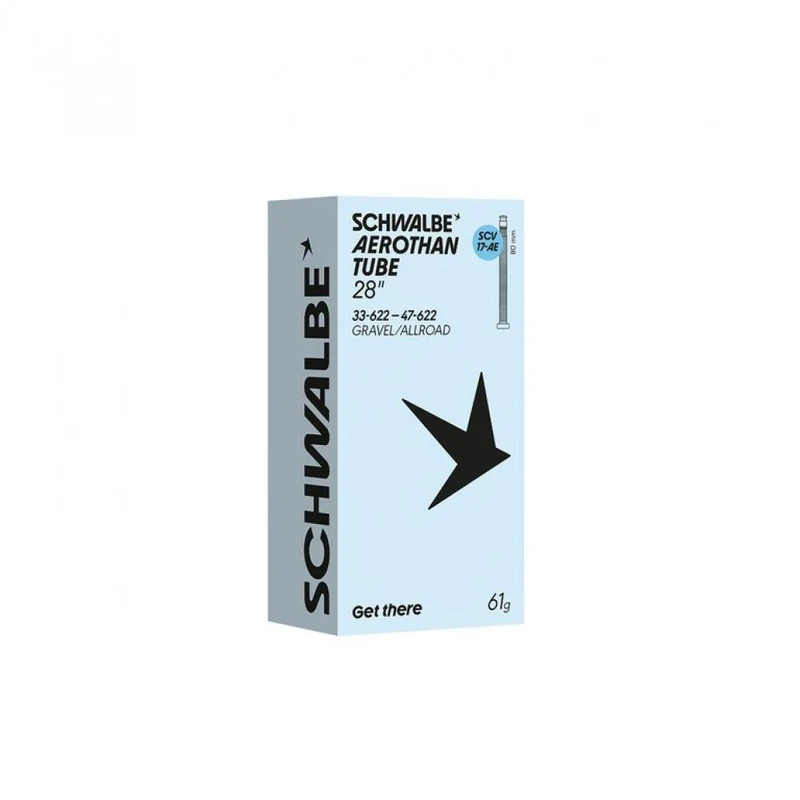 Schwalbe Aerothan SCV17 Schlauch 28 Zoll (33/47-622) 40mm - ultraleicht mit Pannenschutz - Fahrradschlauch