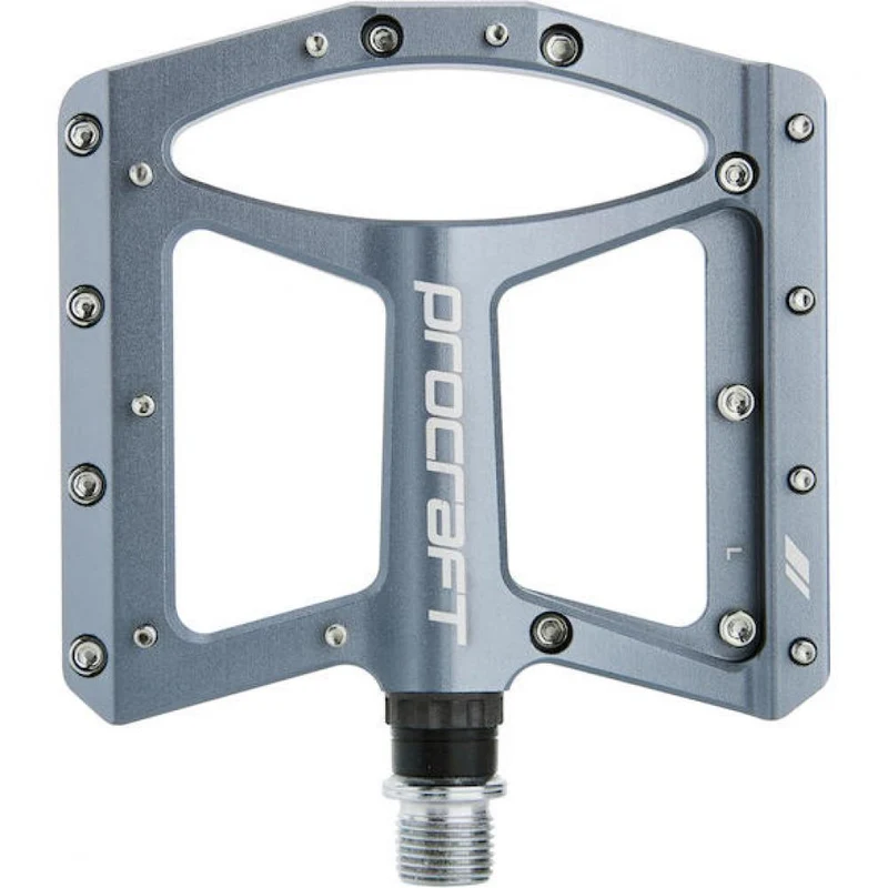 Procraft Pedale Flat Grip Advanced CNC 110 x 108 mm Grau - maximaler Grip & Kontrolle