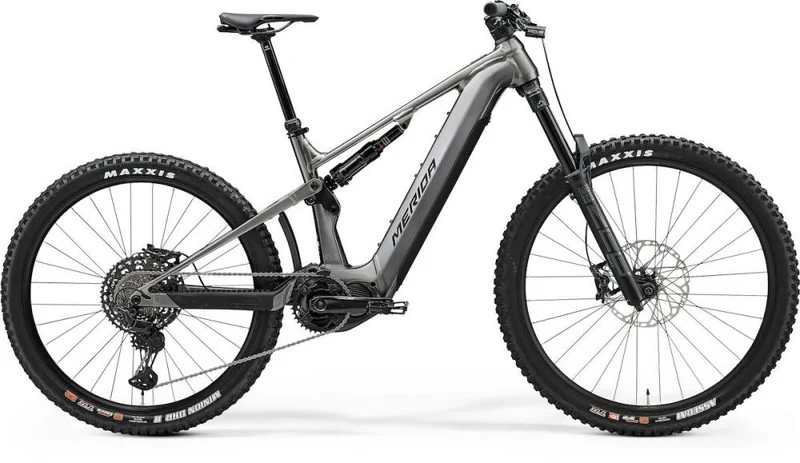 Merida eONE-SIXTY 875 IV1 S Gunmetal-grau/schwarz - kraftvolles E-MTB für anspruchsvolle Trails