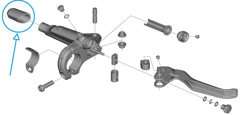 SHIMANO linke Abdeckung Y2R09802T - CUES Bremskomponenten