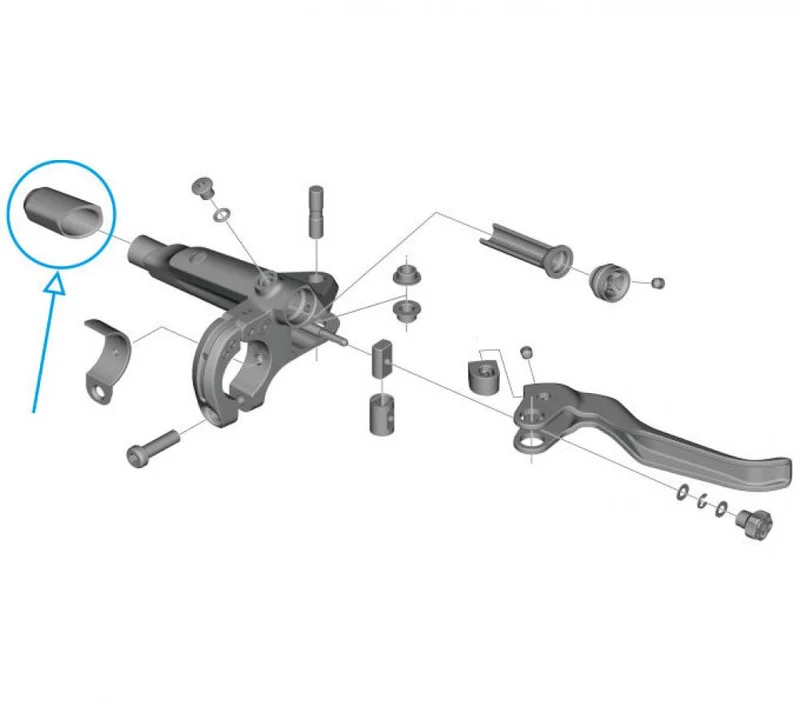 SHIMANO linke Abdeckung Y2R09802T - CUES Bremskomponenten