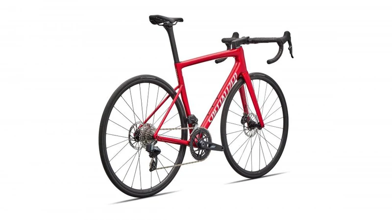 Specialized Tarmac SL8 Comp AXS Rennrad - Größe 58, Red Tint Silver Dust, FACT 10r Carbon, SRAM Rival AXS, DT Swiss R470