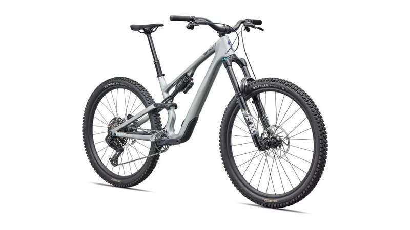 Specialized S-Works Stumpjumper 15 Comp - Shadow Silver/Majolica Blue Metallic - Größe S2 - Mountainbike