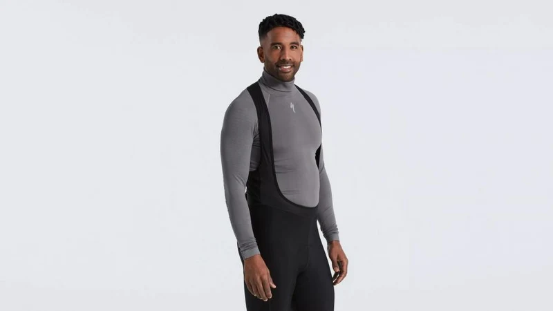 SEAMLESS ROLL NECK BASELAYER LS MEN GRY S/M - Bekleidung