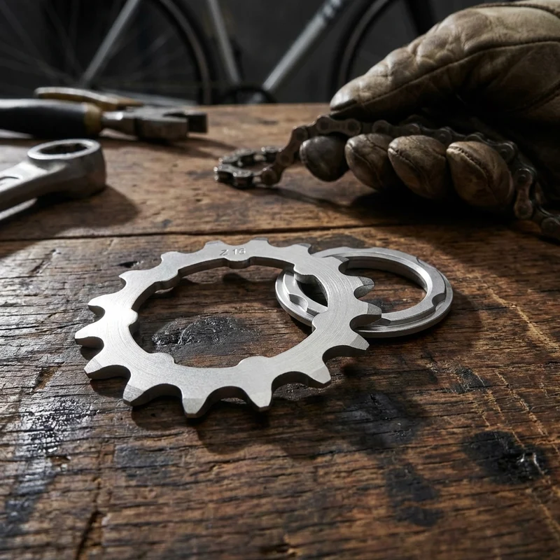 XLC Single Speed Ritzel 1/8",15 Zähne mit Träger matt verchromt