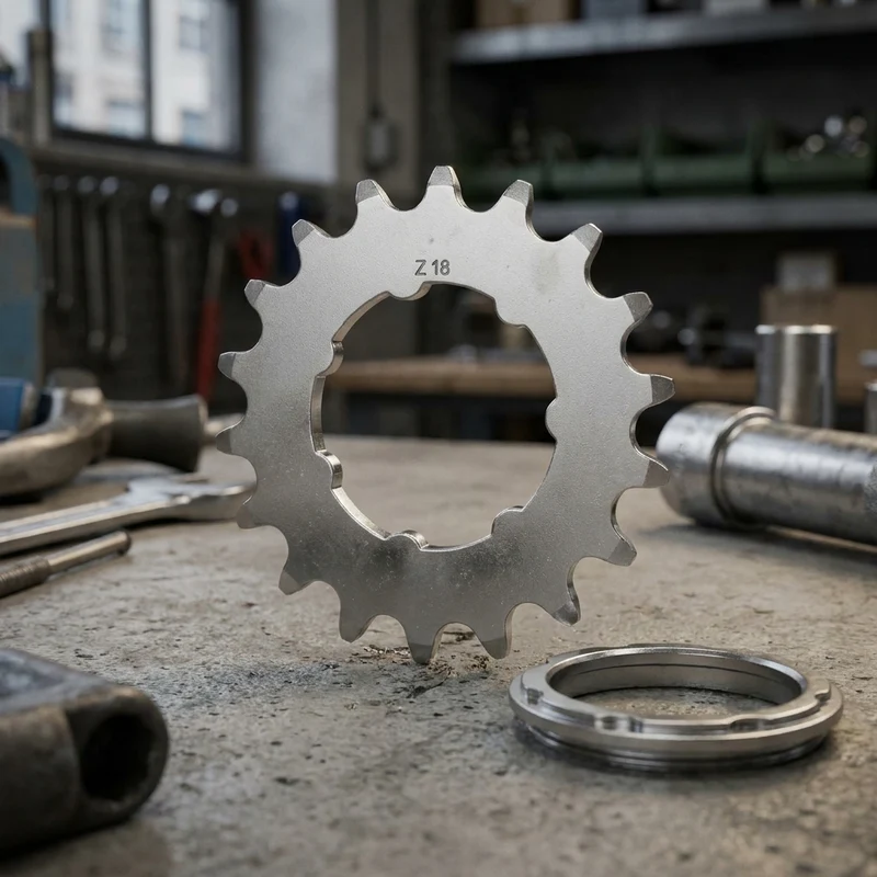 XLC Single Speed Ritzel 1/8",18 Zähne mit Träger matt verchromt