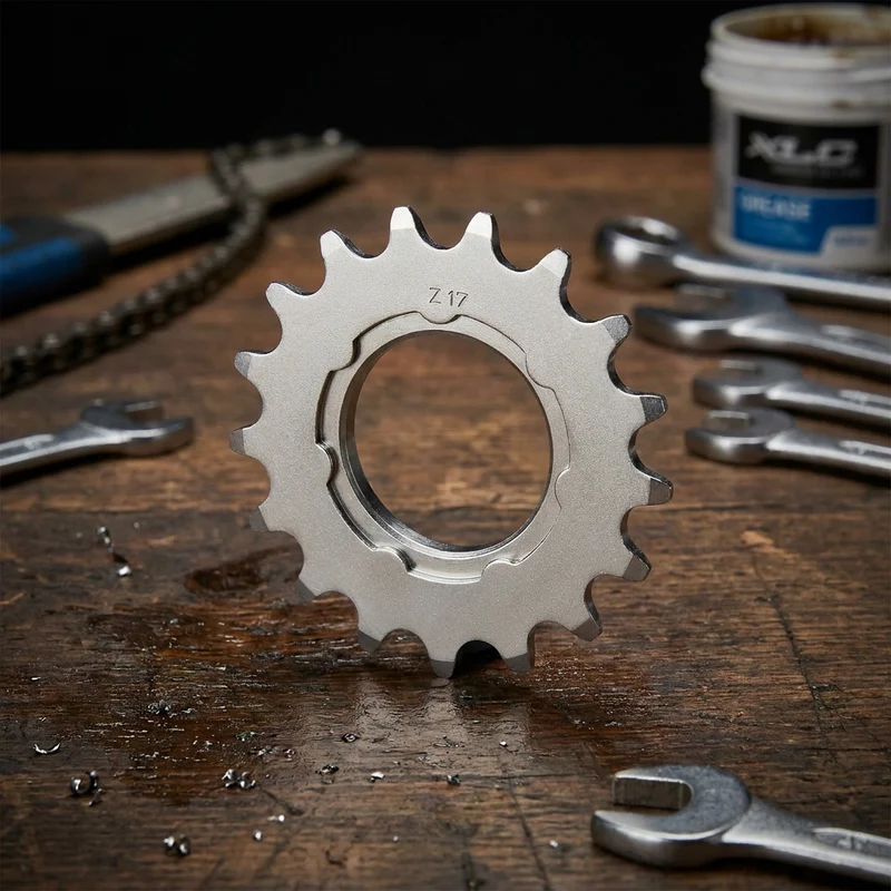 XLC Single Speed Ritzel 1/8",17 Zähne mit Träger matt verchromt