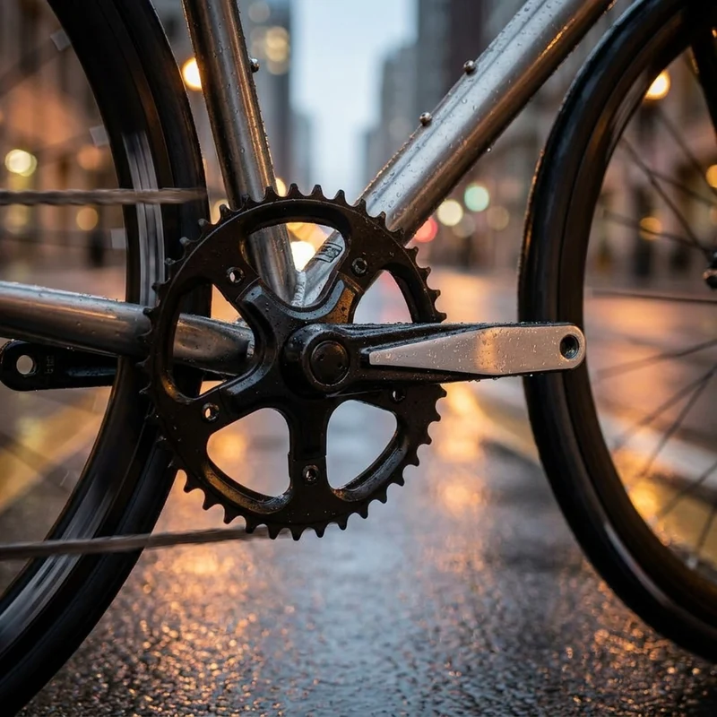 Mijnen Pieper Kettenradgarnitur Speed Alu 170 mm lg schwarz/glanzpoliert 38 Zähne, 4-kant