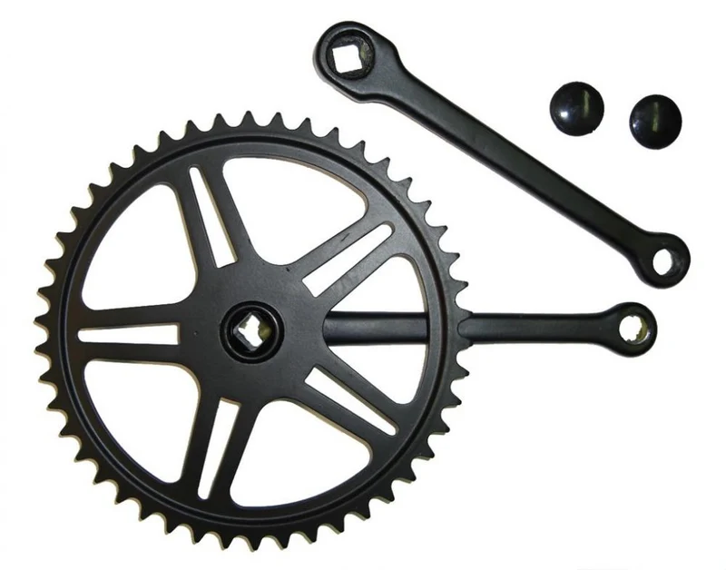 Mijnen Pieper Kettenradgarnitur Stahl schwarz 150mm, 40 Zähne, 4-Kant