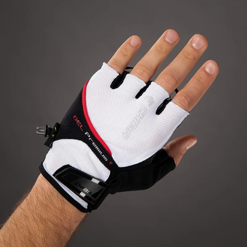 CHIBA Gel Premium - Fahrradhandschuhe weiß XXL, Gelpolster & Belüftung