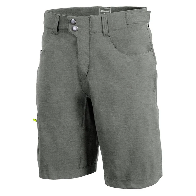 CHIBA Baggy Pants Kids - Radhose Kinder L anthrazit/apfelgrün, mit Innenhose & Sitzpolster
