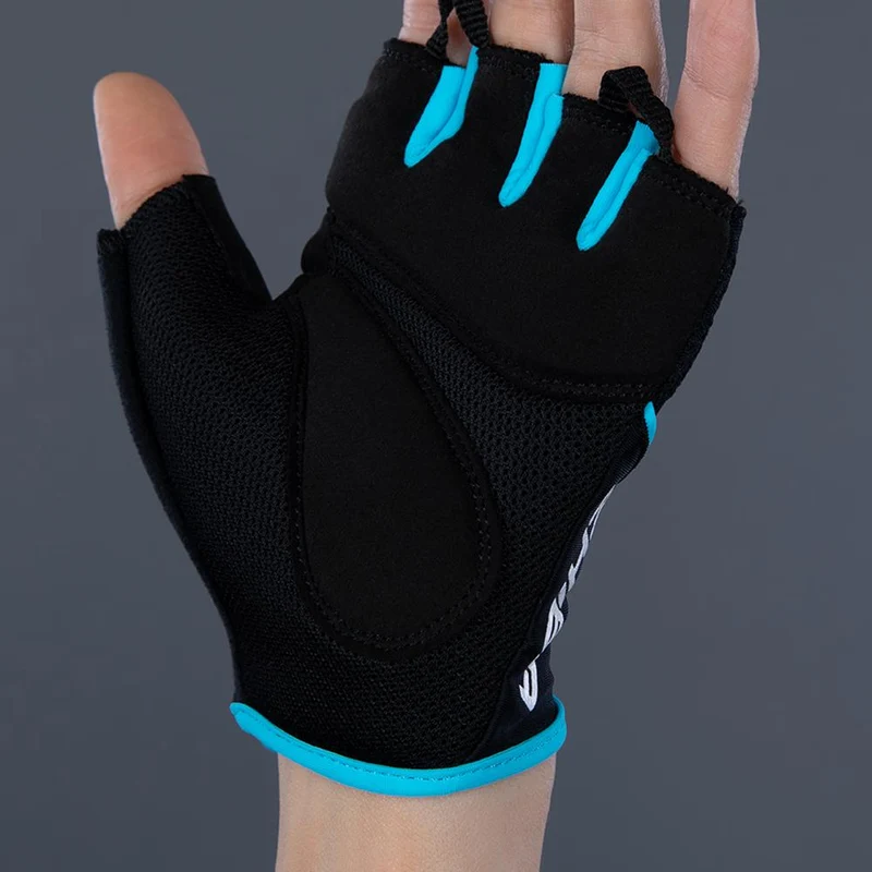 CHIBA Lady Gel - Damen Radhandschuhe, schwarz/türkis, Größe M