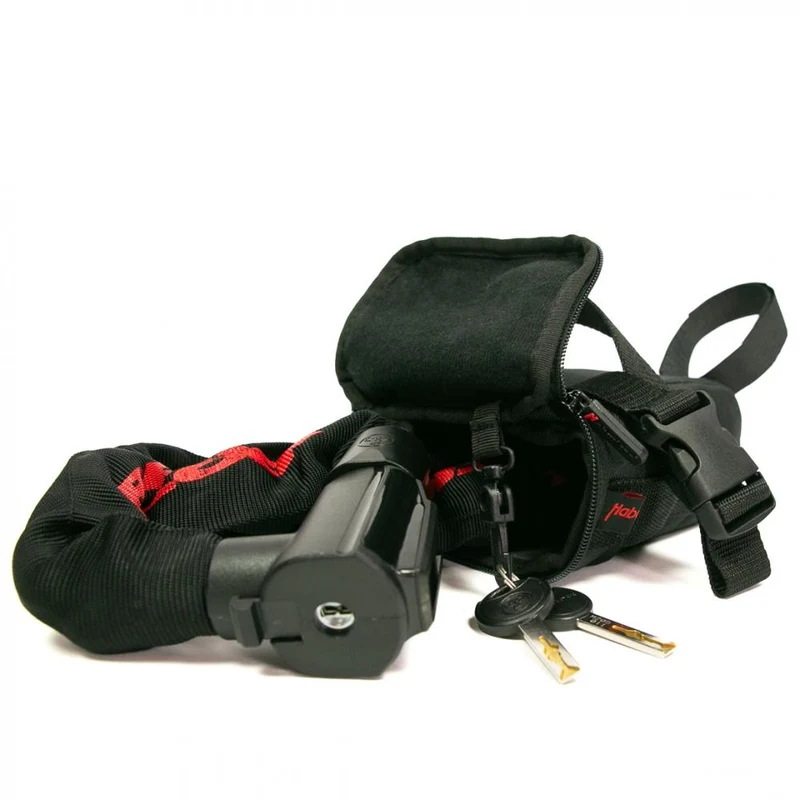 Haberland Tasche f. Schlosskette mit Schlosskörper schwarz - sichere Satteltasche bis 3 kg