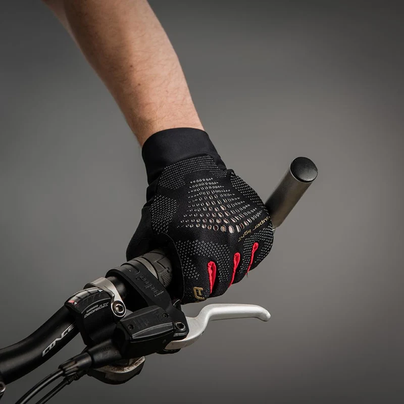 CHIBA Superlight - Radhandschuhe schwarz/rot, leicht & atmungsaktiv, Größe L