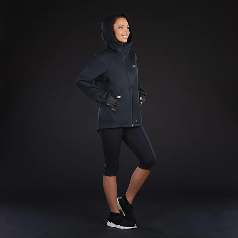 CHIBA Rainjacket Damen - wasserdicht, winddicht, atmungsaktiv, XXL, schwarz