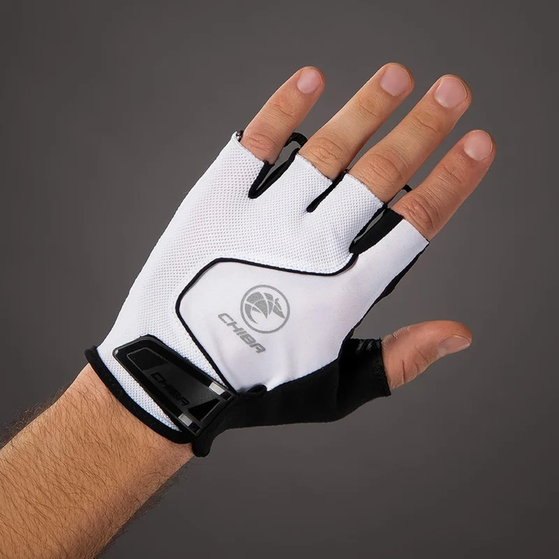 CHIBA Cool Air - Radhandschuhe kurz, weiß, XL, atmungsaktiv, gepolstert
