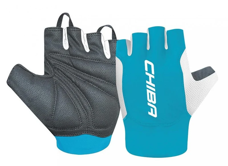 Chiba Handschuhe Mistral kurz Gr. M / 8, schwarz/türkis