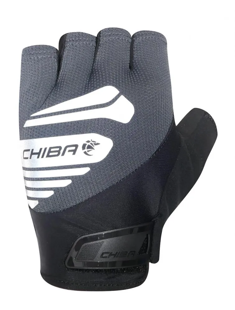 CHIBA Air Plus Reflex - Radhandschuhe dunkelgrau S, atmungsaktiv & gepolstert